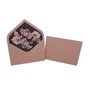 High Quality Beautiful Customize Logo Printing Wholesale Women Gift Western Style Envelope